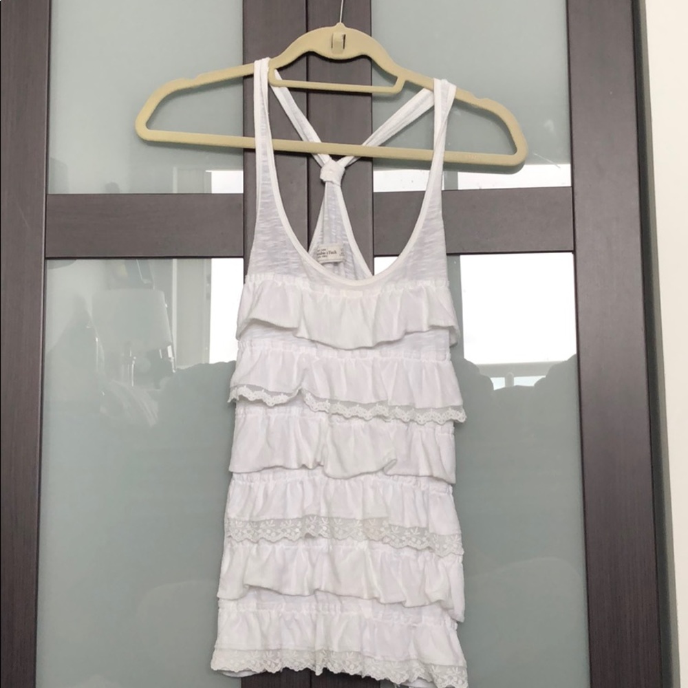 Abercrombie and Fitch white detailed tank top